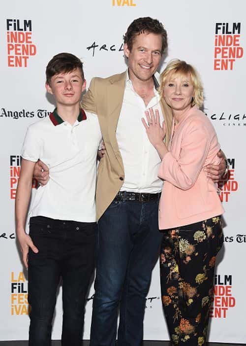 Anne Heche along with James Tupper and son, Homer Laffoon (Amanda Edwards/Getty Images)