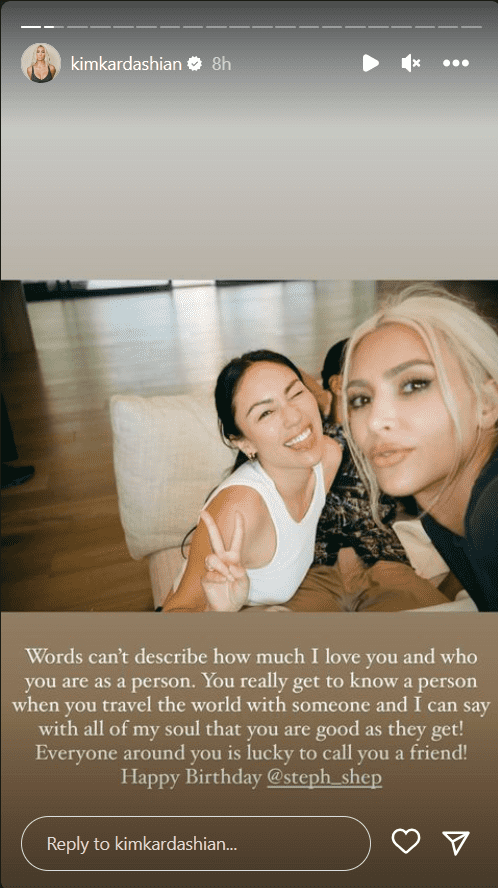 Kim Kardashian posted a series of photos to supposedly wish Stephanie Shepherd on her birthday. (Instagram/@steph_shep_ 