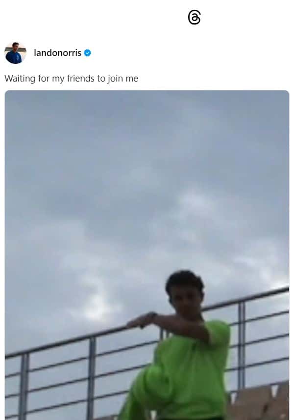 (Lando Norris/Threads)