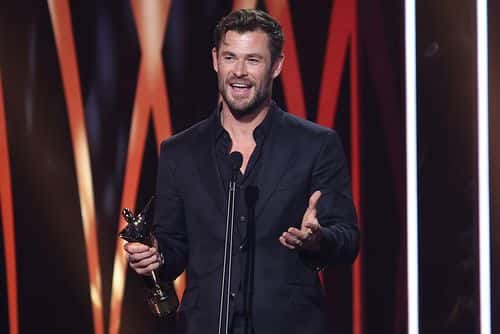 Chris Hemsworth speaks as he accepts the AACTA Trailblazer Award during the 2022 AACTA Awards Presented By Foxtel Group at the Hordern on December 07, 2022 in Sydney, Australia.