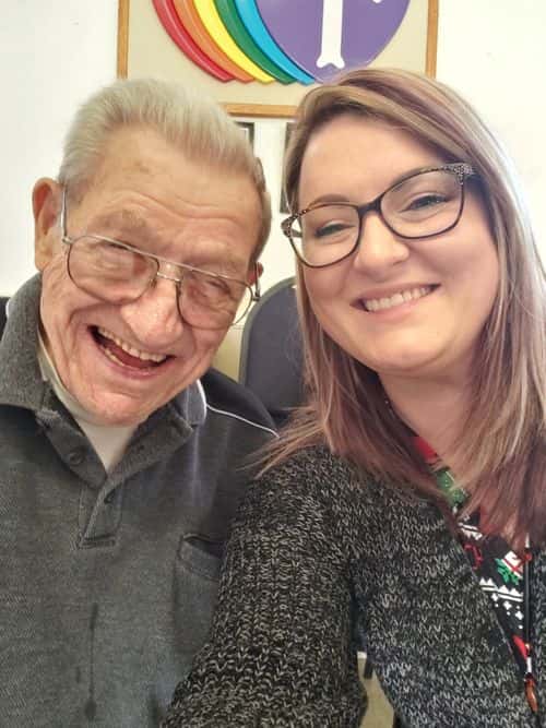 Desiree Cagle with her grandfather and Shannon's father, Ken (Image provided by Desiree Cagle)