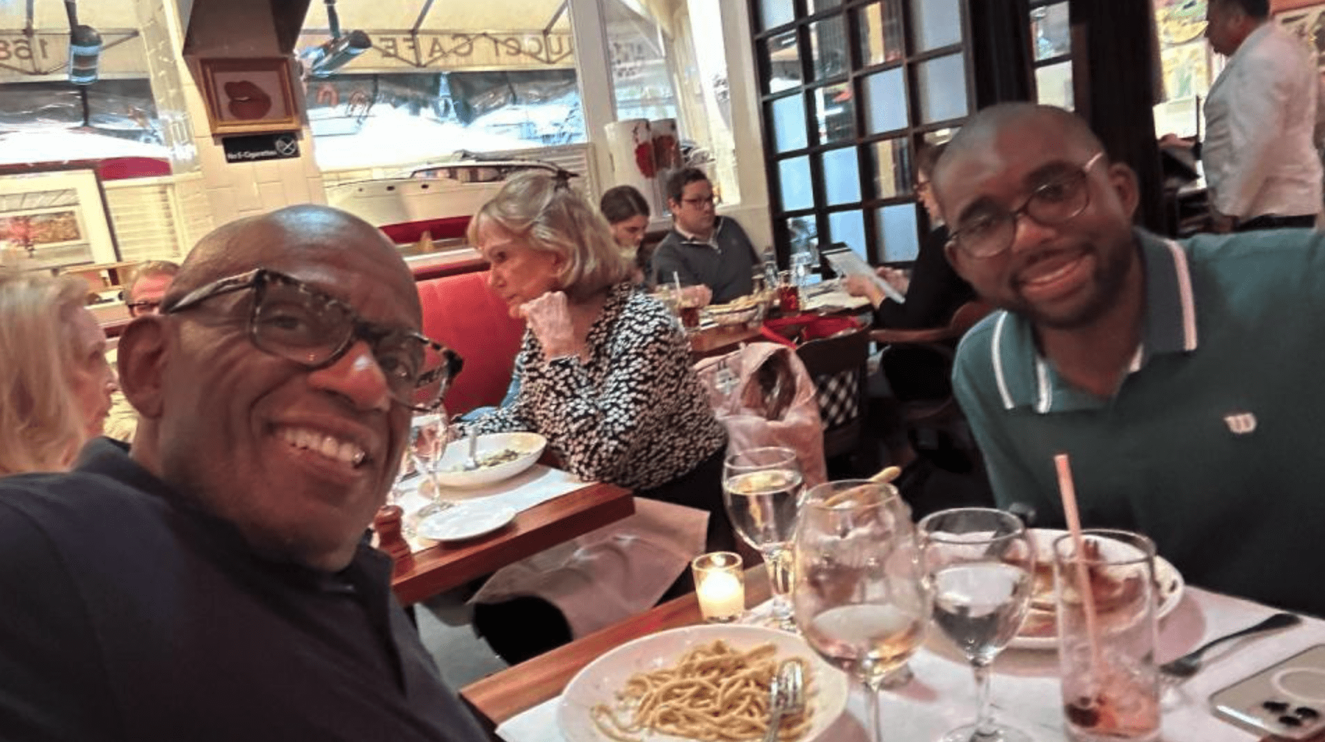 Last week, Al shared a snap of him and Nick enjoying dinner on their patio (@alroker/Instagram)