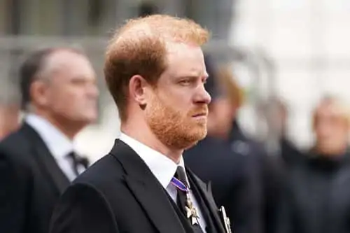 Prince Harry, Duke of Sussex follows the coffin of Queen Elizabeth II as it leaves Westminster Abbey during the state funeral of Queen Elizabeth II on September 19, 2022 in London, England. Elizabeth Alexandra Mary Windsor was born in Bruton Street, Mayfair, London on 21 April 1926. She married Prince Philip in 1947 and ascended the throne of the United Kingdom and Commonwealth on 6 February 1952 after the death of her Father, King George VI. Queen Elizabeth II died at Balmoral Castle in Scotland on September 8, 2022, and is succeeded by her eldest son, King Charles III.