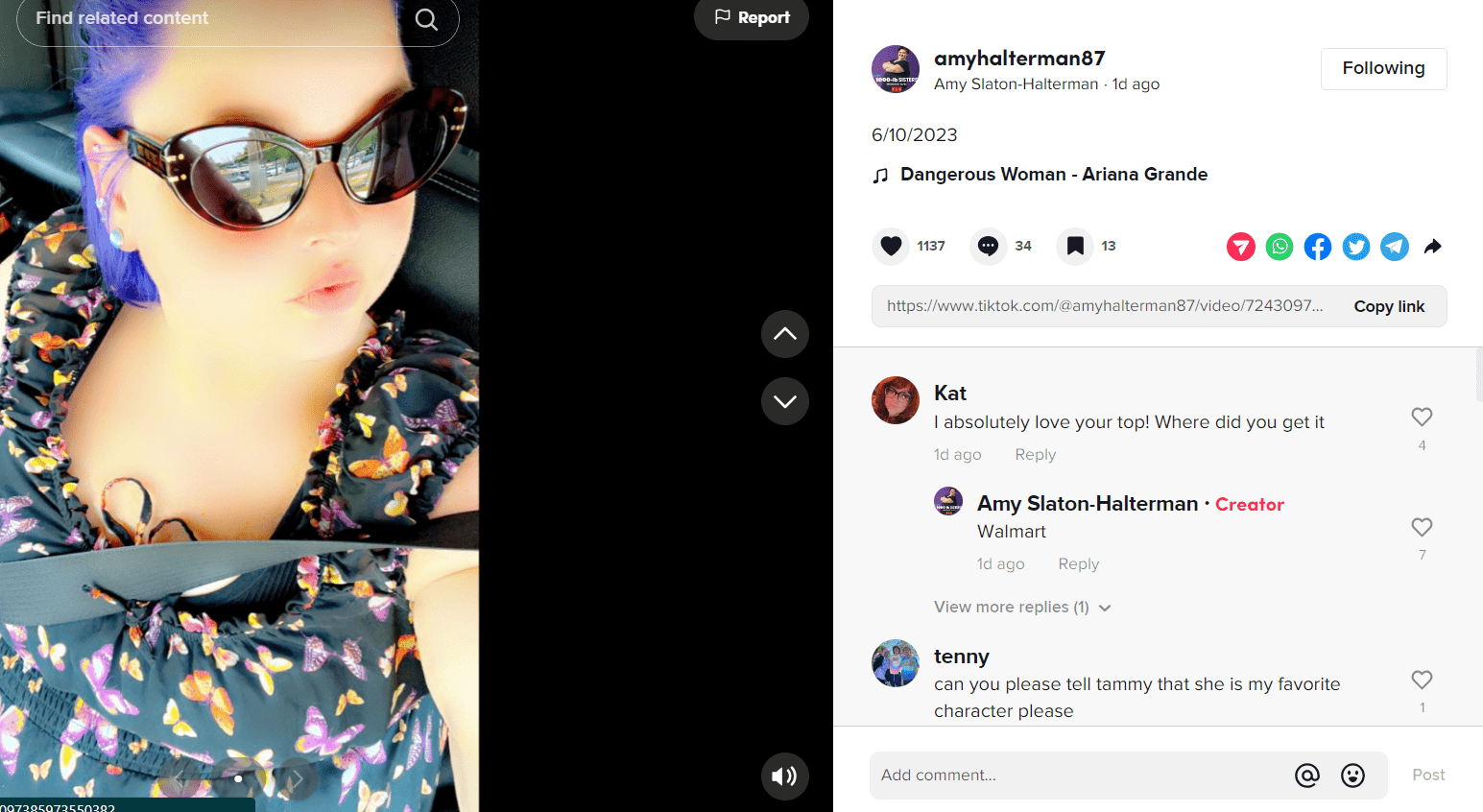 '1000-lb Sisters' star Amy Slaton uploads a selfie on TikTok (TikTok/@amyhalterman87)