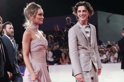 Lily-Rose Depp and Timothee Chalamet attend