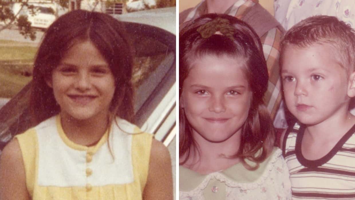 A glimpse of Anna Nicole Smith as a teenage (L) and Anna Nicole Smith with her brother in childhood (R) from Netflix 'Anna Nicole Smith: You Don't Know Me' (Netflix) 