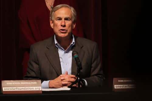 Governor Greg Abbott speaks during a press conference about the mass shooting at Uvalde High School on May 27, 2022 in Uvalde, Texas. Abbott held a press conference to give an update on the resources the state will be providing to everyone affected by Tuesday's mass shooting where 19 children and two adults were killed at Robb Elementary School. Abbott expressed his anger about being misled about law enforcement's response to the shooting.