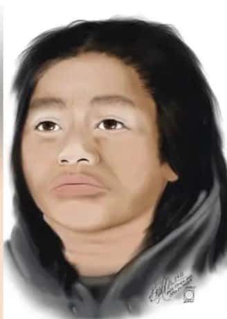 An artist's sketch of an unidentified woman found near Interstate 205 and Southeast Flavel Street in Multnomah County on April 24. (Multnomah County Sheriff's Office)