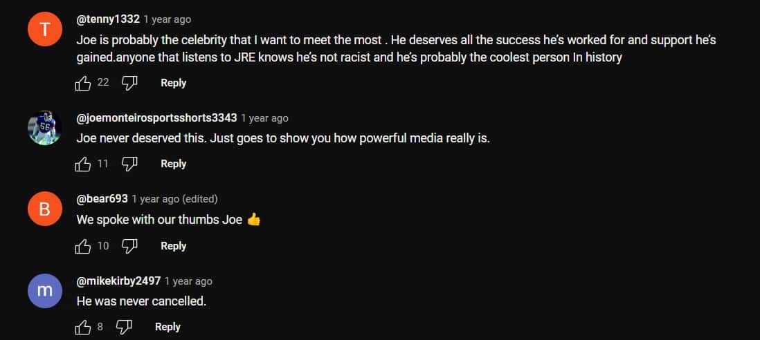 Fans take to YouTube to comment on Jo Rogan's mushroom usage confession (JOEROGANCLIPS/YouTube)