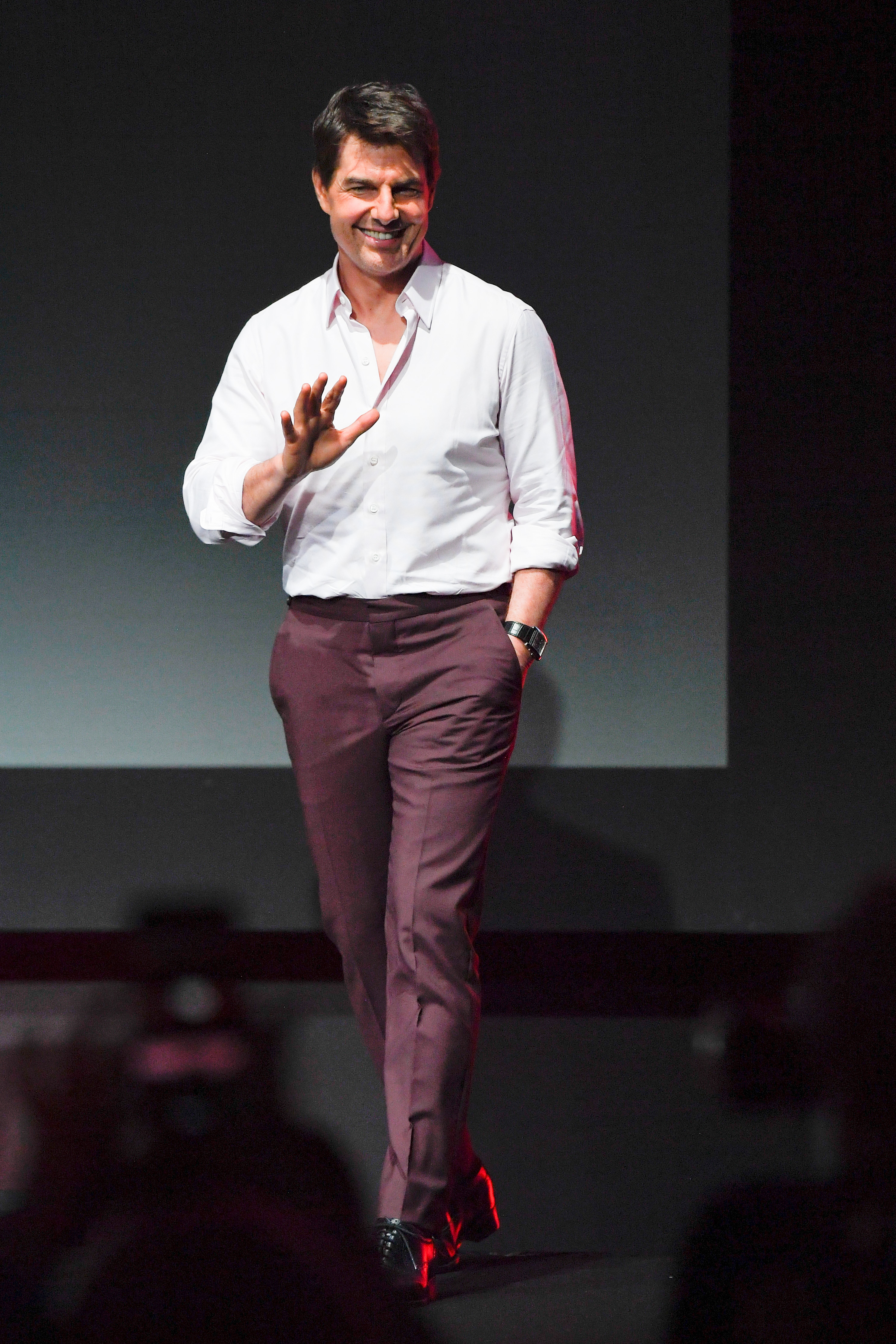 Tom Cruise attends the 'Mission: Impossible - Fallout' Press Conference and Photo Call on July 18, 2018, in Tokyo. (Getty Images)