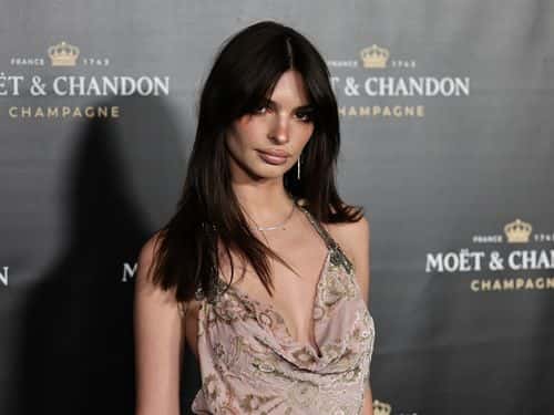 Emily Ratajkowski attends the Moet & Chandon Holiday Season Celebration at Lincoln Center on December 05, 2022 in New York City.