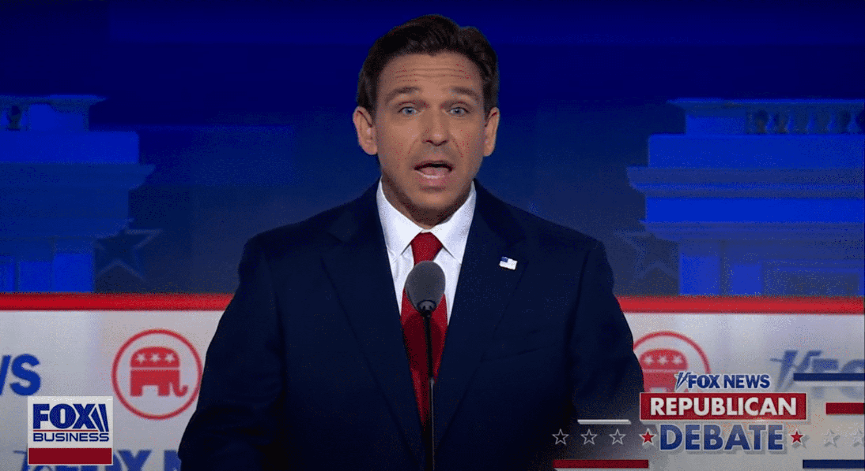 Ron DeSantis along with Vivek Ramaswamy came out as the best performers of the first GOP Debate on Fox News (@FoxBusiness/YouTube)