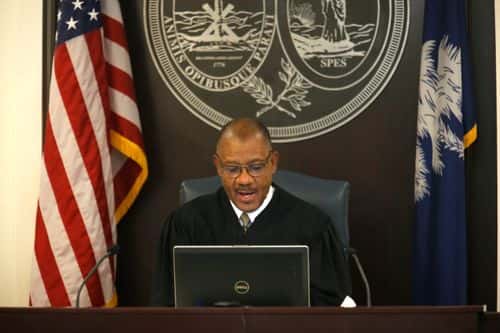 Judge Clifton Newman addresses the court during jury deliberations in the trial of former North Charleston police officer Michael Slager at the Charleston County court in Charleston, S.C., December 5, 2016. Slager is accused of shooting and killing Walter Scott, an unarmed black man during a traffic stop in April 2015.