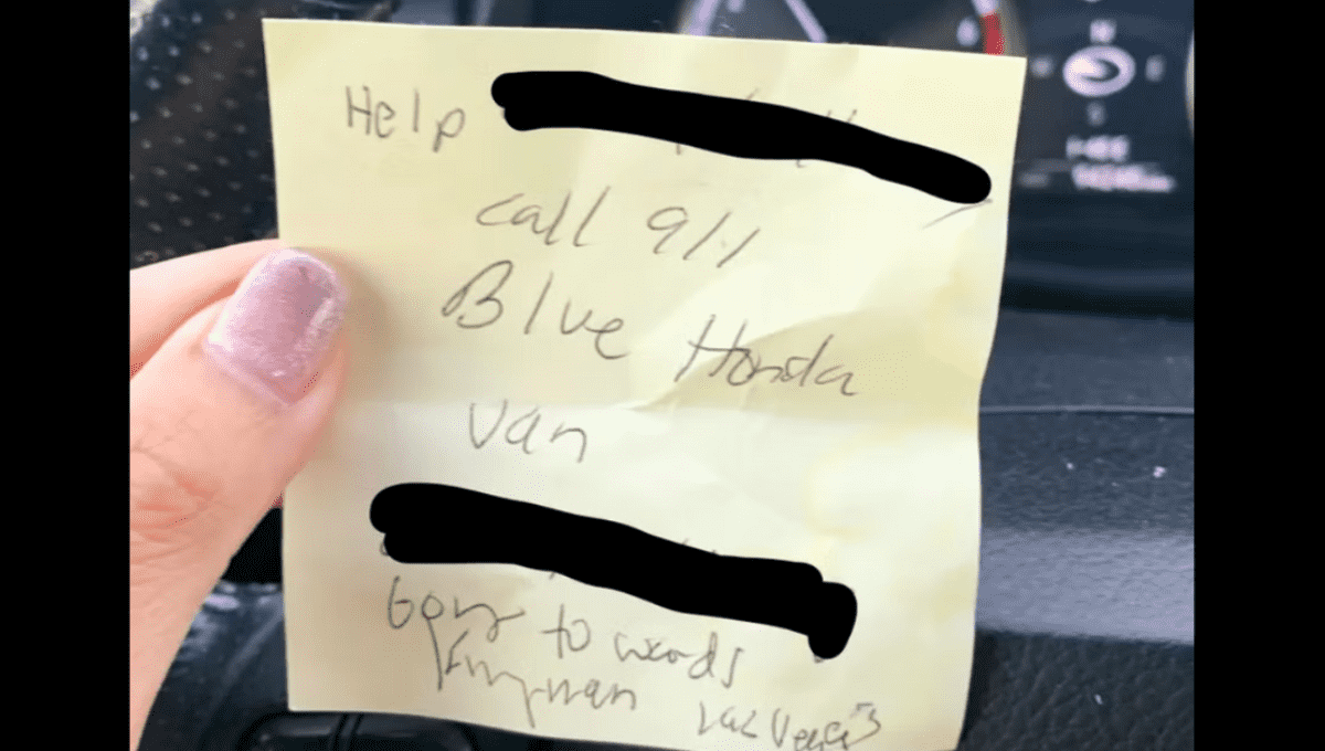 The woman passed a note to a stranger at a gas station pleading for help (Yavapai County Sheriff’s Office)