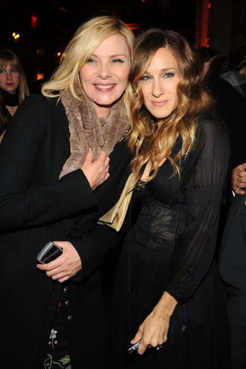 Actors Kim Cattrall and Sarah Jessica Parker attend the premiere of 