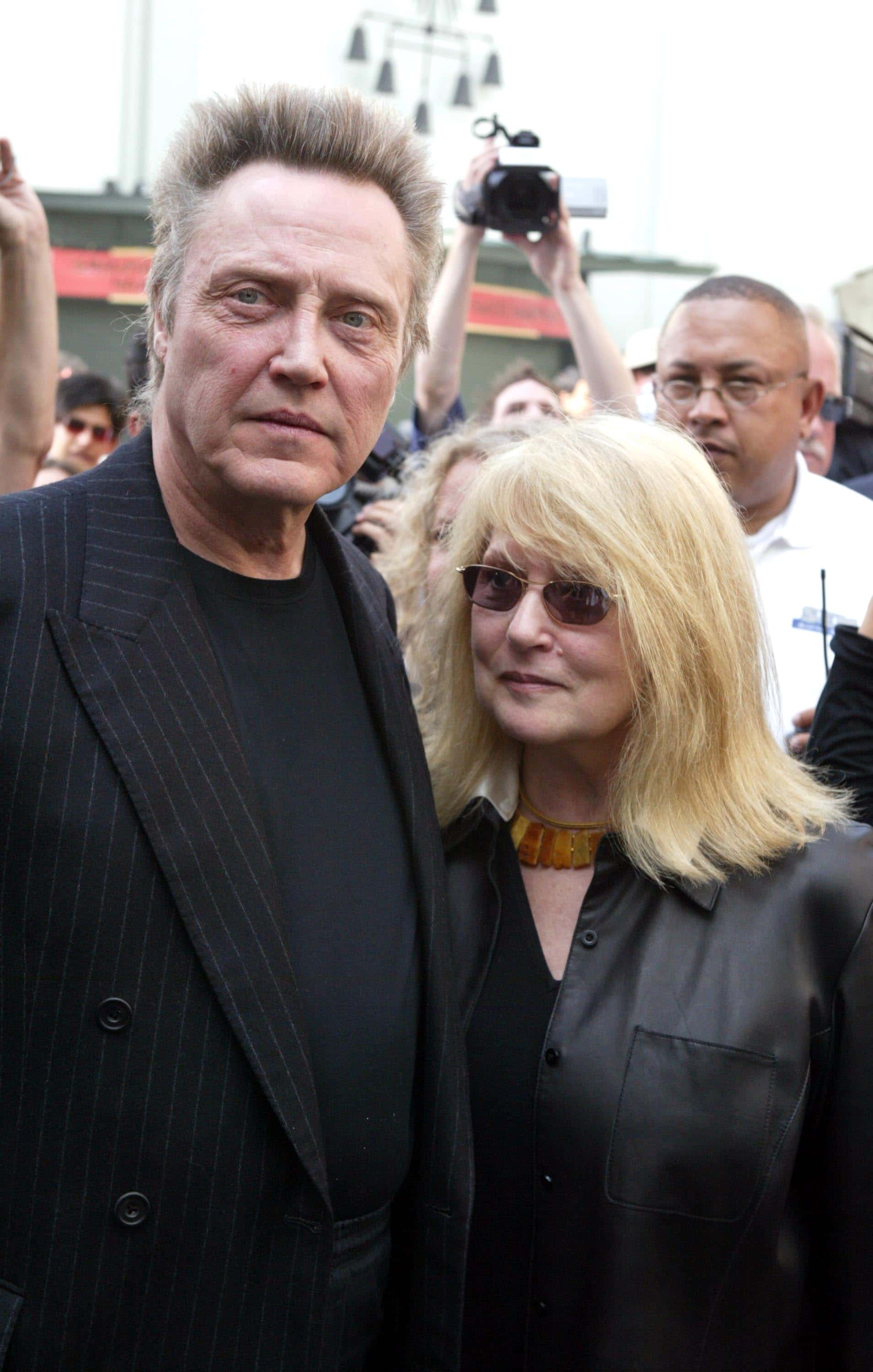 Actor Christopher Walken and wife Georgianne Walken attend a hand and footprints ceremony honoring Christopher Walken at the Grauman's Chinese Theatre on October 8, 2004 in Hollywood, California. (Photo by Frazer Harrison/Getty Images)