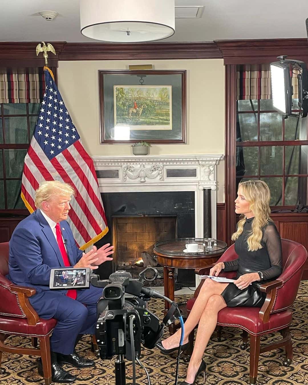 Fans called Megyn Kelly's attire inappropriate for an interview with former POTUS Donald Trump (@megynkelly/Instagram)