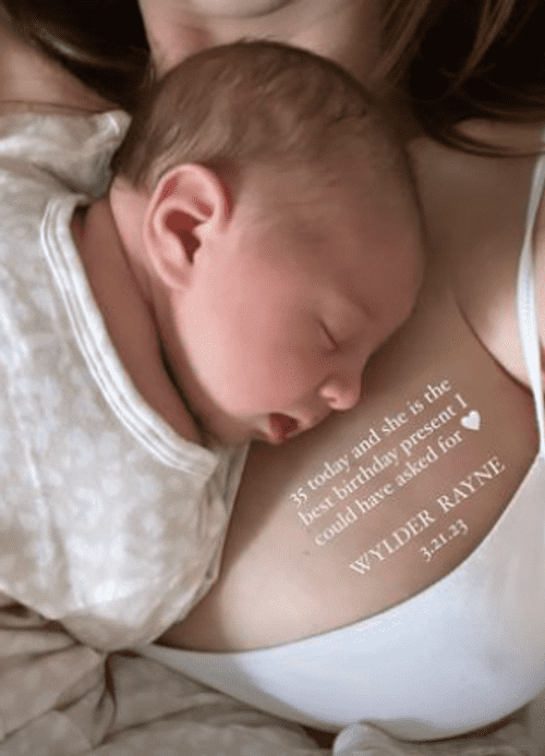 Sonni Pacheco, the ex-wife of actor Jeremy Renner, has just welcomed her second child and first with retired NHL player Nathan Thompson (Instagram/@sonnipacheco)