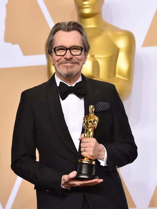 Actor Gary Oldman, winner of the Best Actor award for 'Darkest Hour,' poses in the press room during the 90th Annual Academy Awards at Hollywood & Highland Center on March 4, 2018 in Hollywood, California.