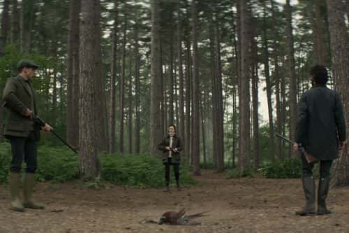 Ben Wiggins as Roald, Charlotte Ritchie as Kate, and Penn Badgley as Joe in 'You' Season 4 Episode 4 (Netflix)