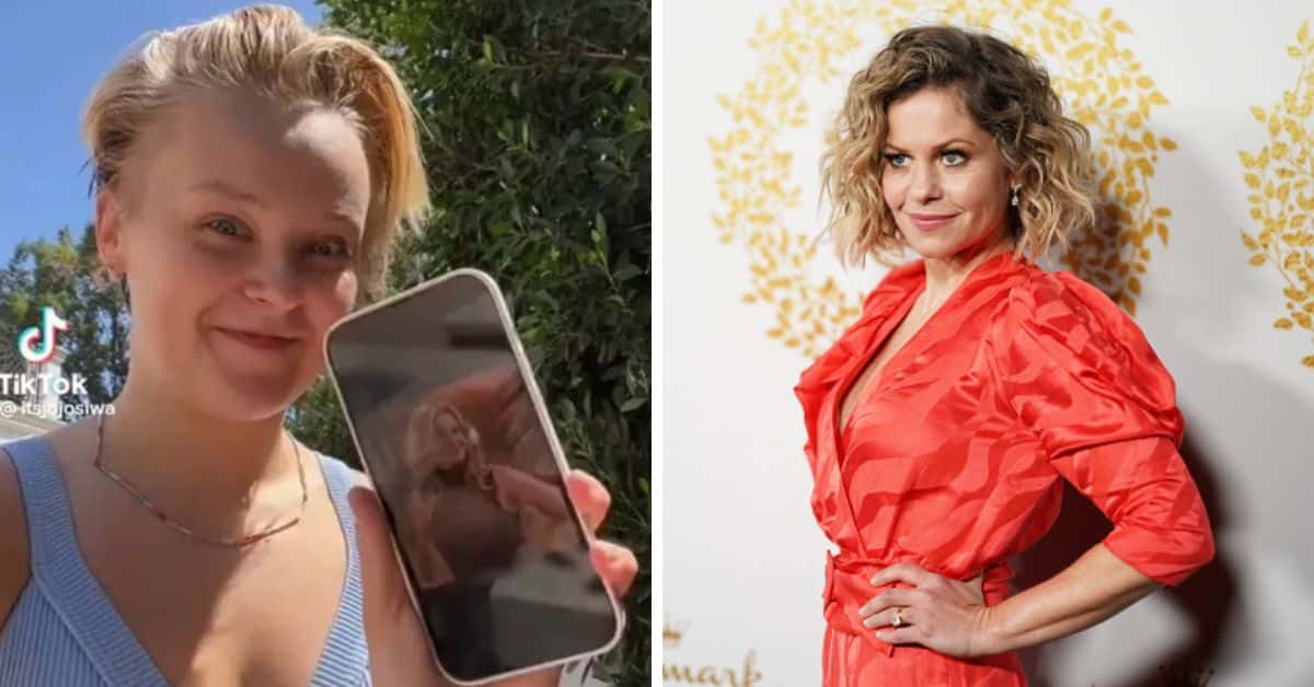 JoJo Siwa (L) called actress Candace Cameron Bure (R) the rudest celebrity (@itsjojosiwa/ TikTok and Rachel Luna/Getty Images)