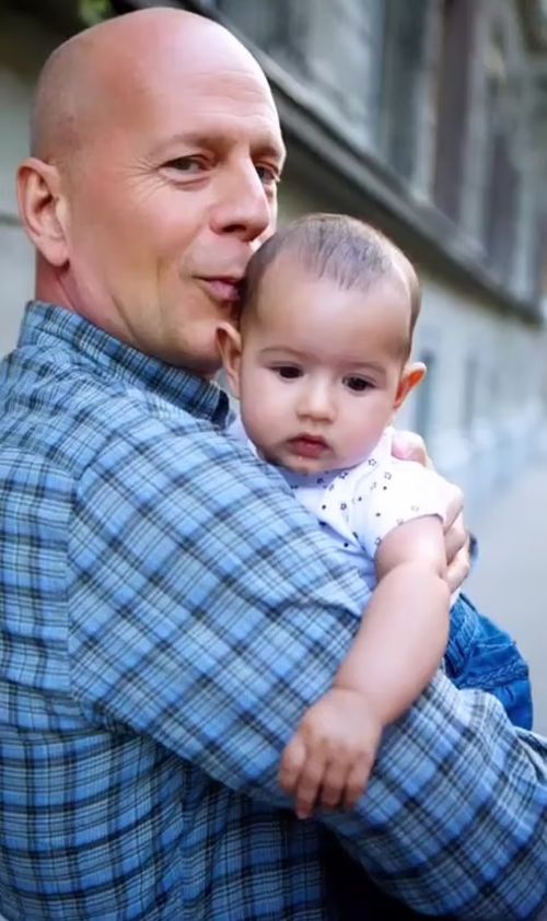 In one of the pictures, Bruce could be seen holding the birthday girl in his arms and kissing her temple back when she was just a baby (emmahemmingwillis)