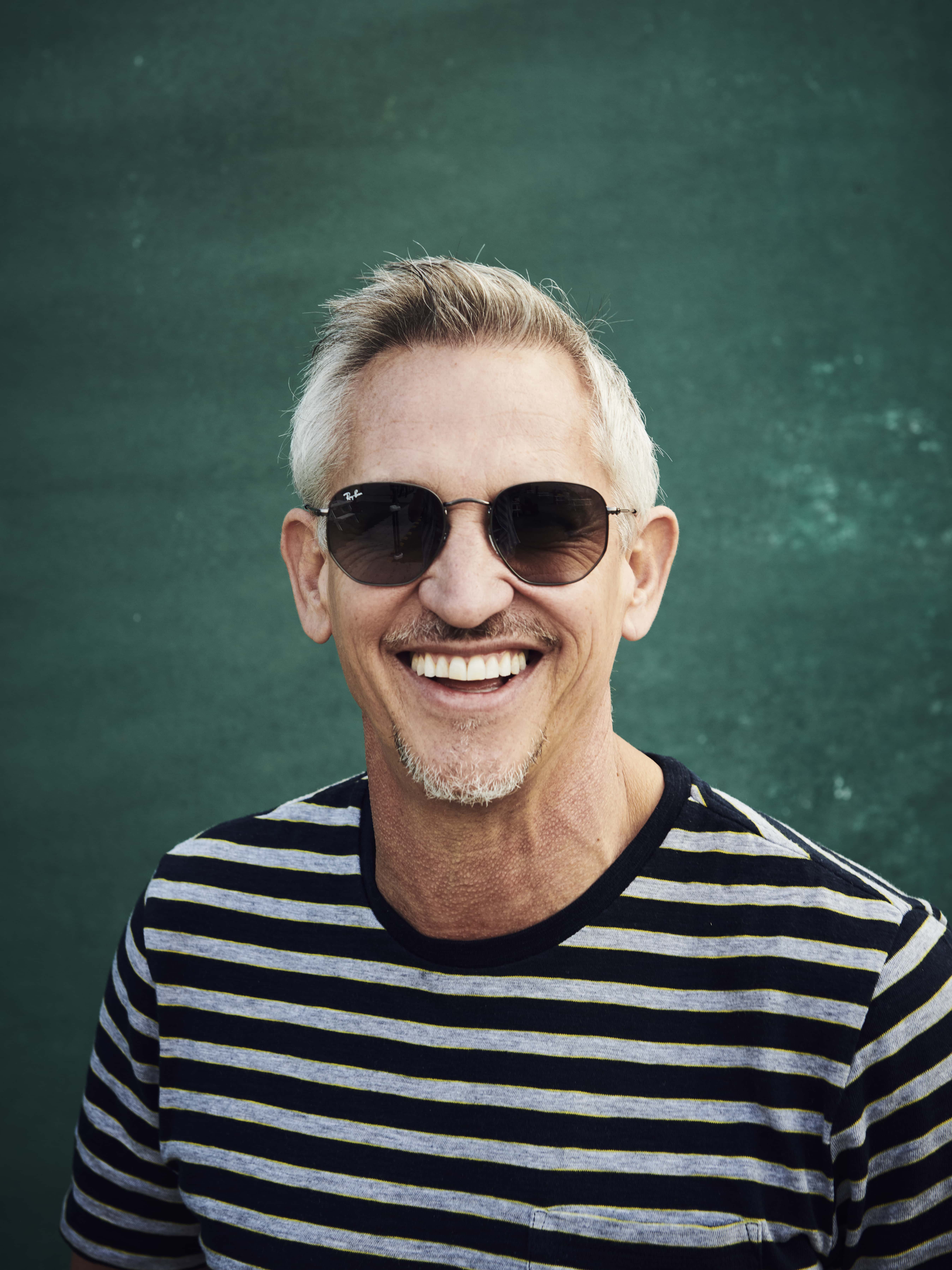 In this handout image supplied by Ray-Ban, Gary Lineker wearing Ray-Ban pose at the Ray-Ban Studios during All Points East Festival at Victoria Park on May 24, 2019 in London, England. (Photo by Joe Quigg/Ray-Ban via Getty Images)