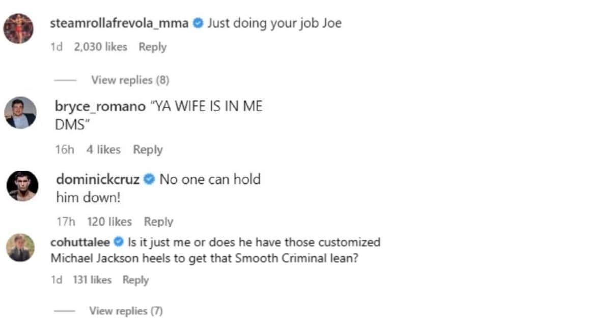 Joe Rogan Instagram's comment section (joerogan/ Instagram)