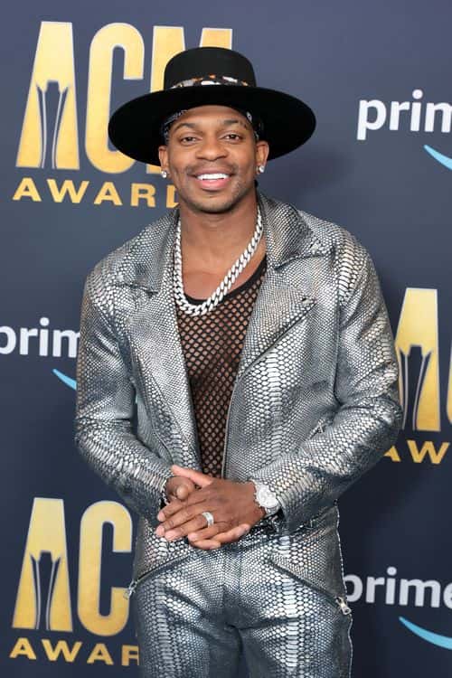 Co-host Jimmie Allen attends the 57th Academy of Country Music Awards at Allegiant Stadium on March 07, 2022 in Las Vegas, Nevada.