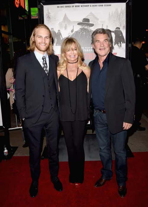 Actors Wyatt Russell, Goldie Hawn and Kurt Russell attend the Premiere of The Weinstein Company's