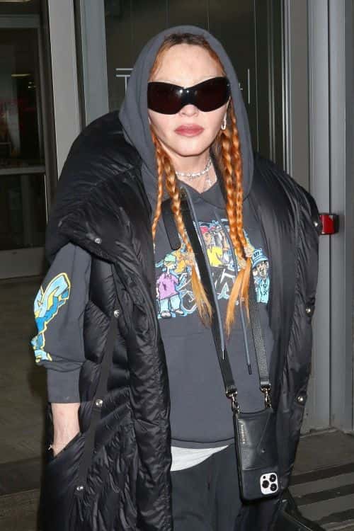 Madonna at JFK (Photo: Backgrid)