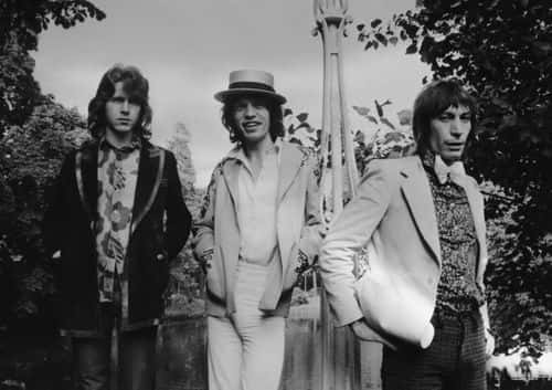 Mick Taylor, Mick Jagger and Charlie Watts of the Rolling Stones in Paris before a concert, 23rd September 1970.