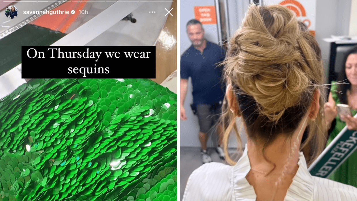 Savannah Guthrie shares her stunning new hair and sequin wear for 'Today' segment (@savannahguthrie/Instagram)