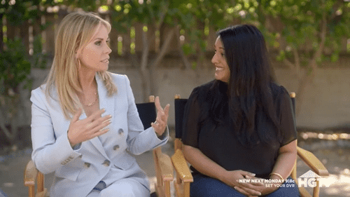 Cheryl Hines and her former assistant Sarita Williams in 'Celebrity IOU' Season 4 Part 2 (HGTV)