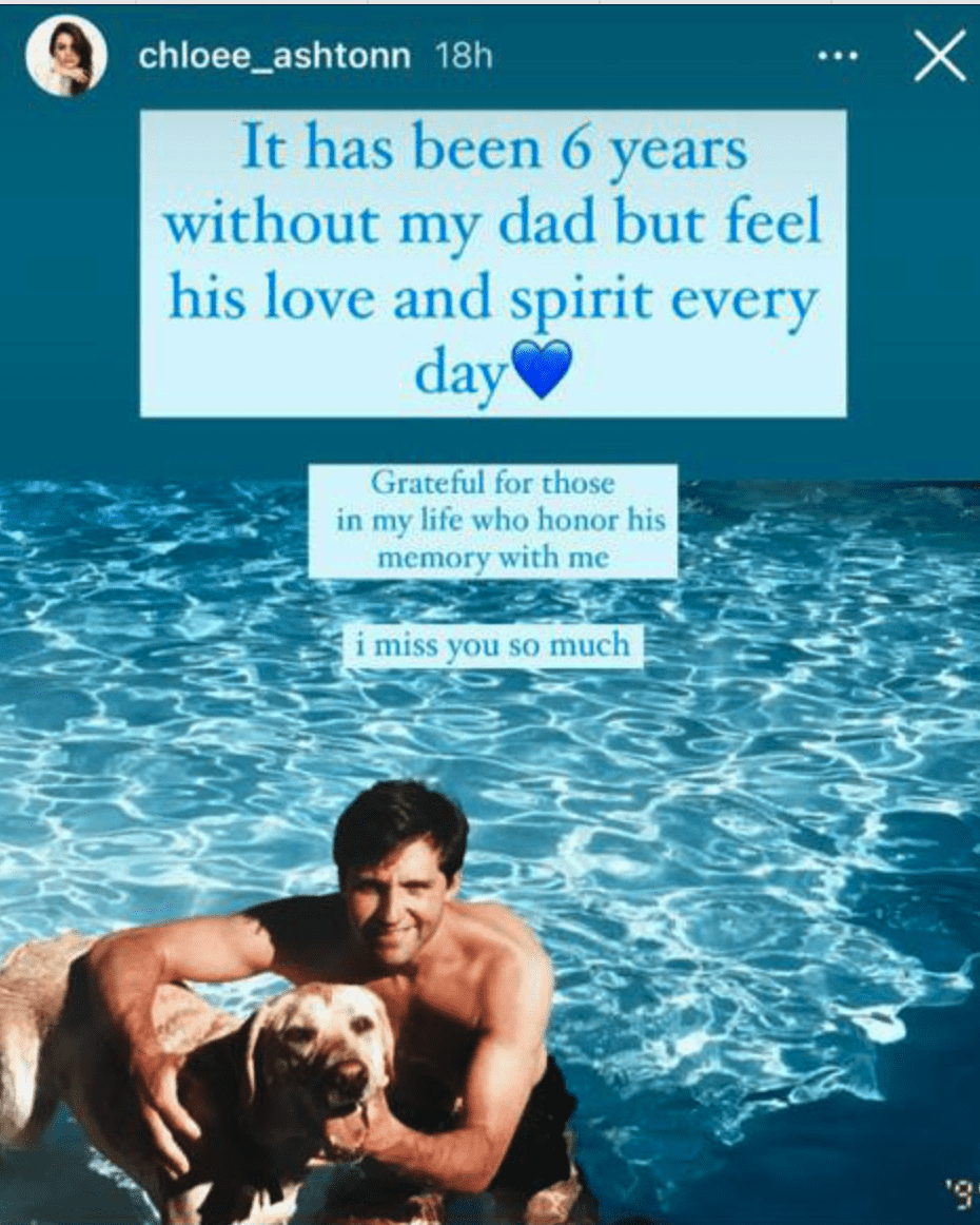 Chloe Ashton remembered her father Ashton in a moving post (@chloee_ashtonn/Instagram)