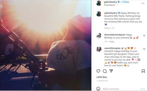 Gabriel Aubry wishes Nahla on birthday (@gabrielaubry/Instagram)