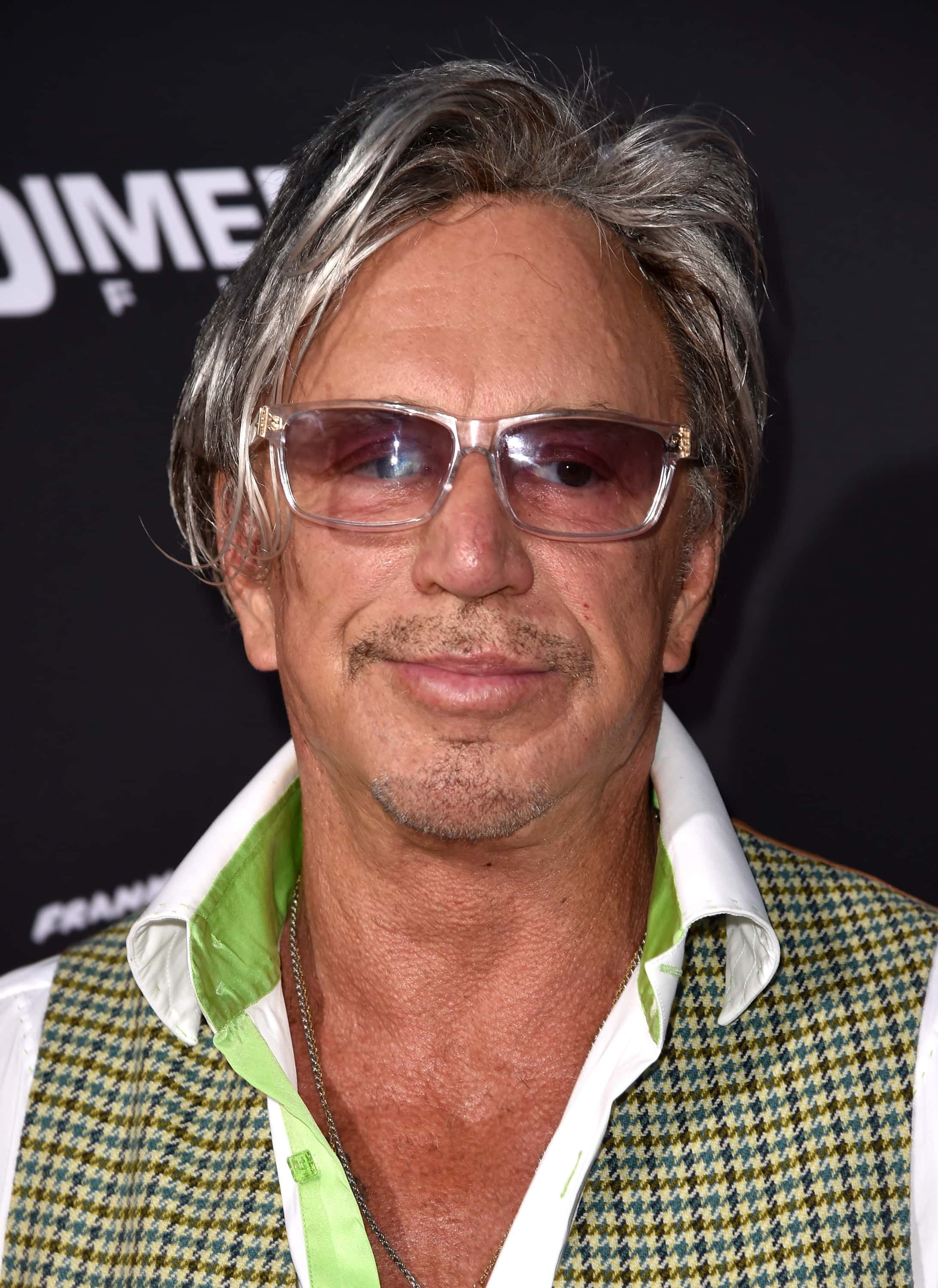 Actor Mickey Rourke attends the premiere of Dimension Films'