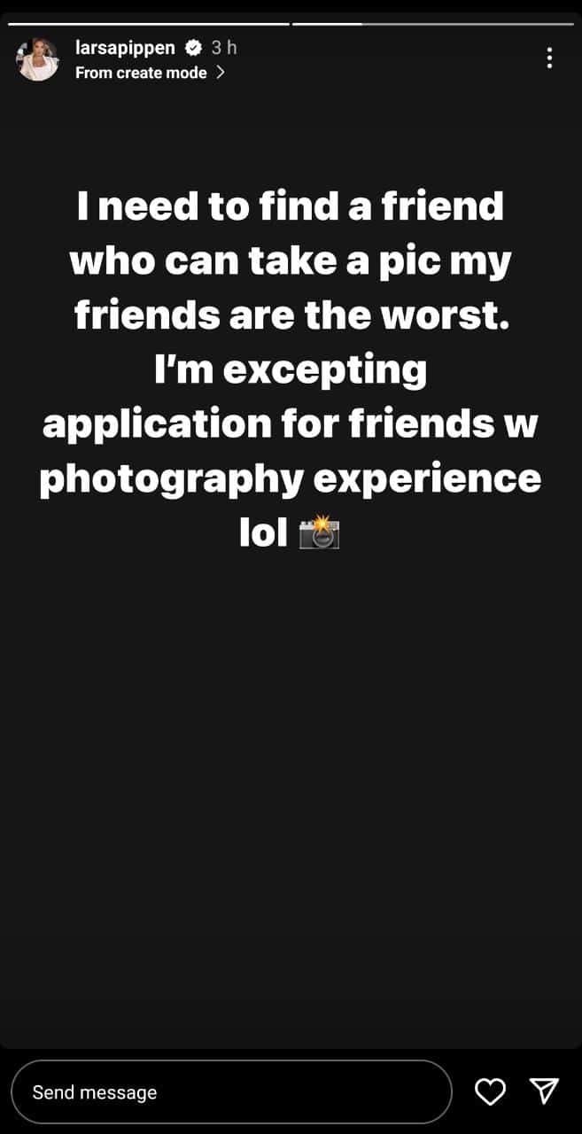 Larsa Pippen calls her friends the 'worst' friends (@larsapippen/Instagram)