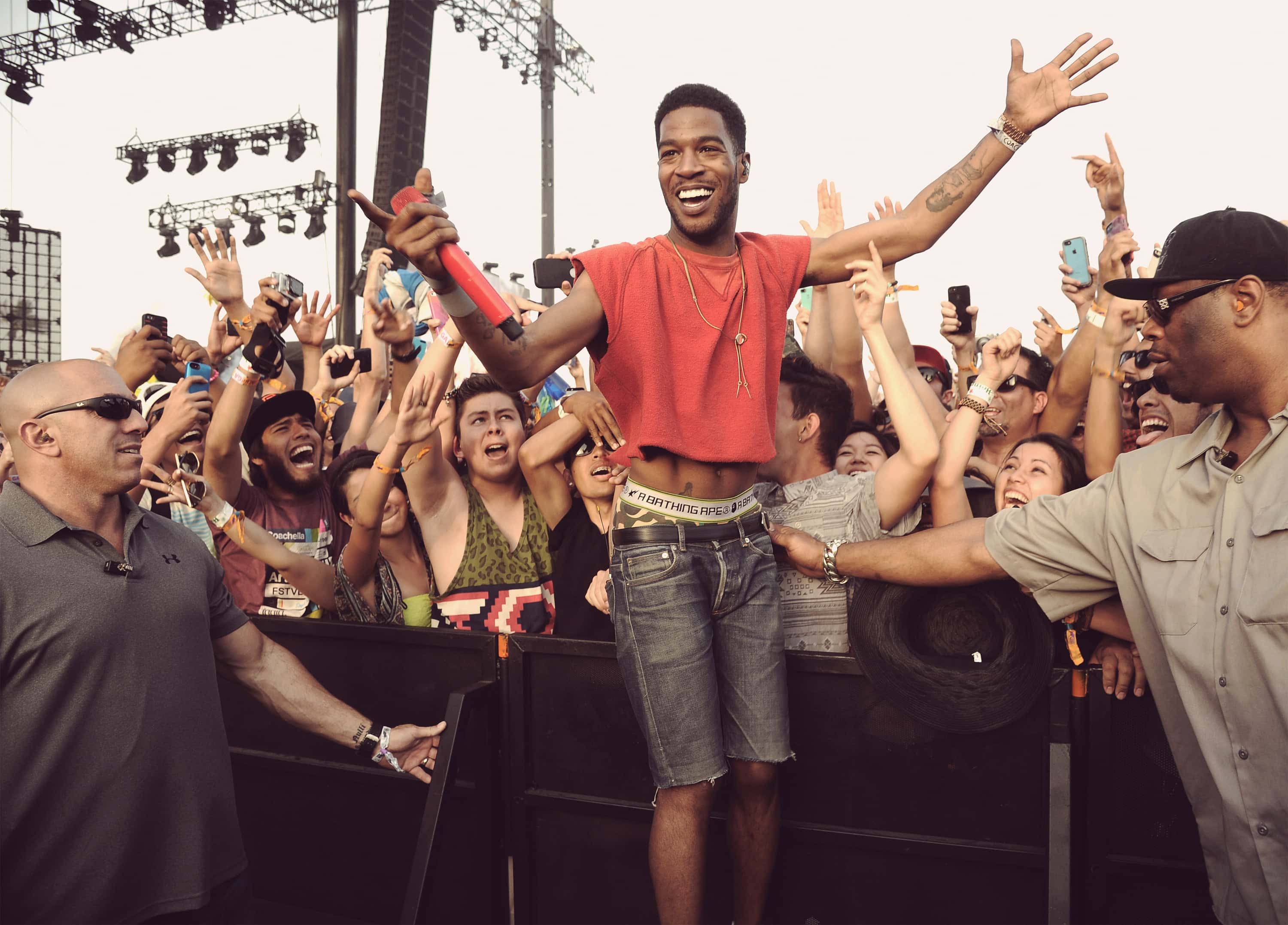 Rapper Kid Cudi performs onstage during day 2 of the 2014 Coachella Valley Music & Arts Festival at the Empire Polo Club on April 12, 2014, in Indio, California. (Photo by Kevin Winter/Getty Images for Coachella)