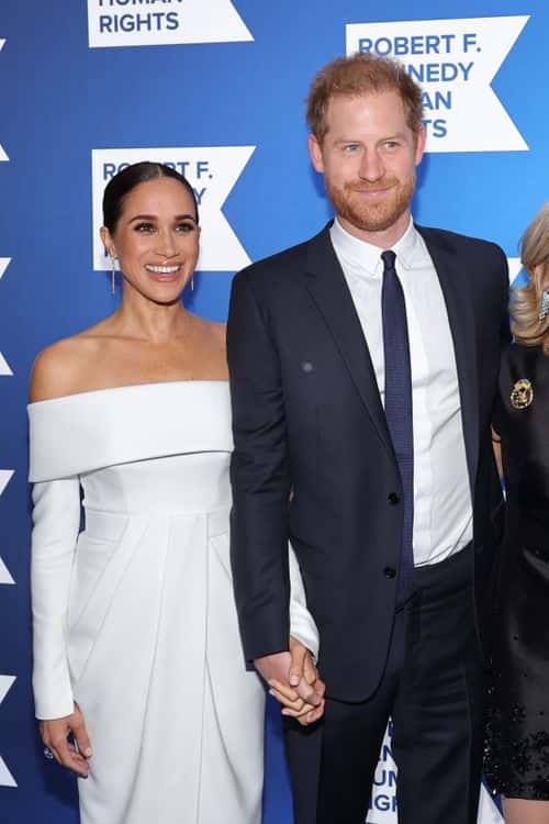 NEW YORK, NEW YORK - DECEMBER 06  Meghan, Duchess of Sussex and Prince Harry, Duke of Sussex attend the 2022 Robert F. Kennedy Human Rights Ripple of Hope Gala at New York Hilton on December 06, 2022 in New York City. (Photo by Mike Coppola/Getty Images for&nbsp;2022 Robert F. Kennedy Human Rights Ripple of Hope Gala)