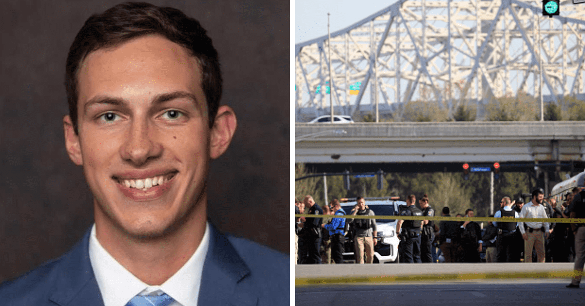 Connor Sturgeon, 23, has been identified as suspect in Louisville bank shooting (Lisa Sturgeon/LinkedIn, Luke Sharrett/Getty Images)