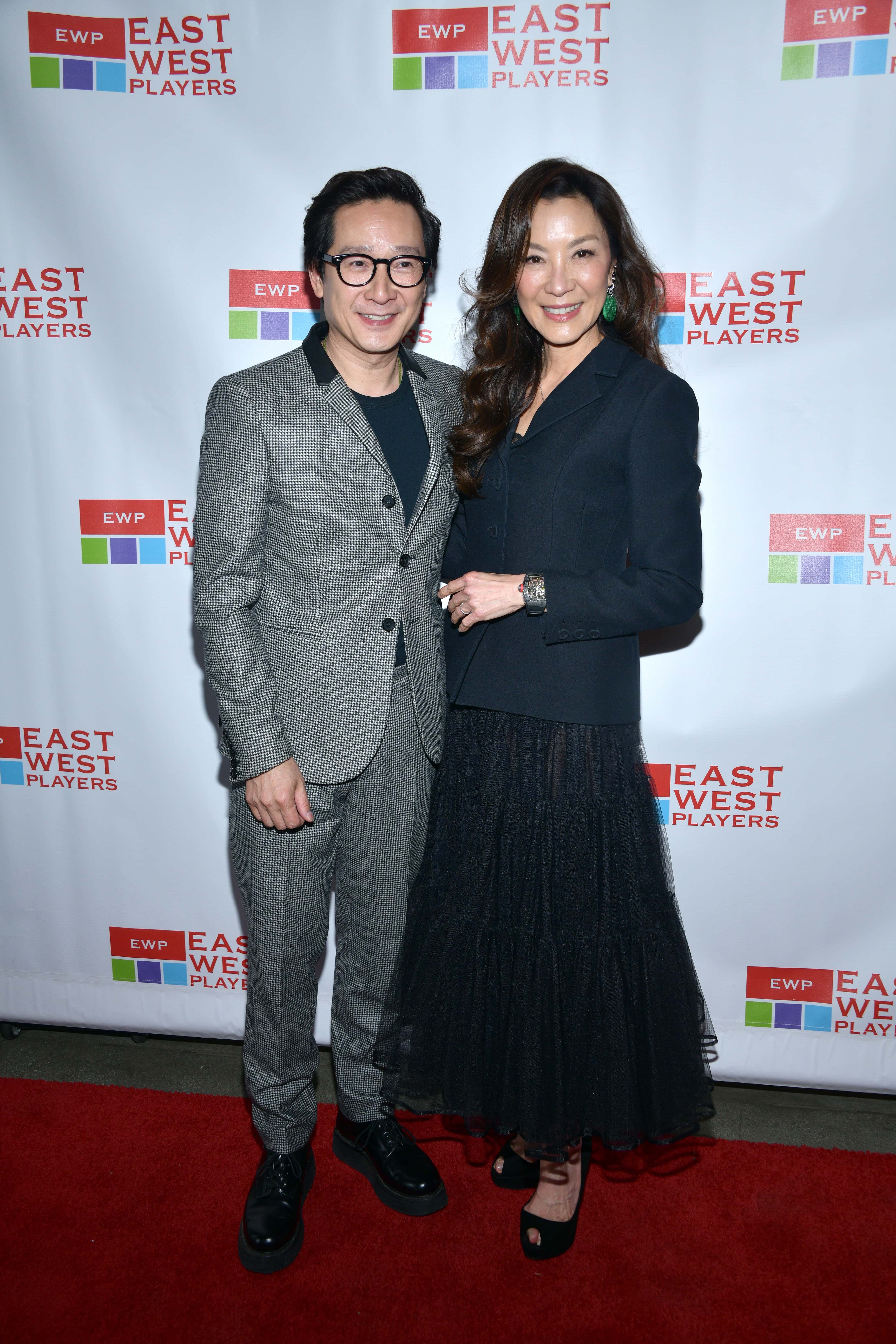 Ke Huy Quan and Michelle Yeoh attend the East West Players 56th Anniversary Visionary Awards at City Market Social House on April 23, 2022 in Los Angeles, California.