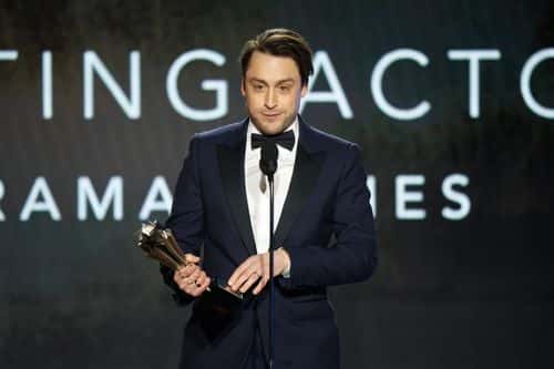 Kieran Culkin accepts the Best Supporting Actor in a Drama Series award for ‘Succession’ onstage during the 27th Annual Critics Choice Awards at Fairmont Century Plaza on March 13, 2022 in Los Angeles, California. (Photo by Frazer Harrison/Getty Images )