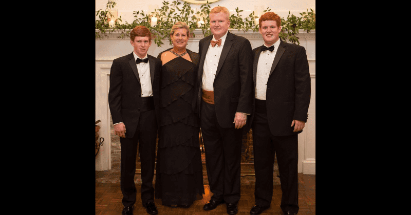 Buster Murdaugh (R) seen with his mother, father and brother (Facebook/ Maggie Murdaugh)