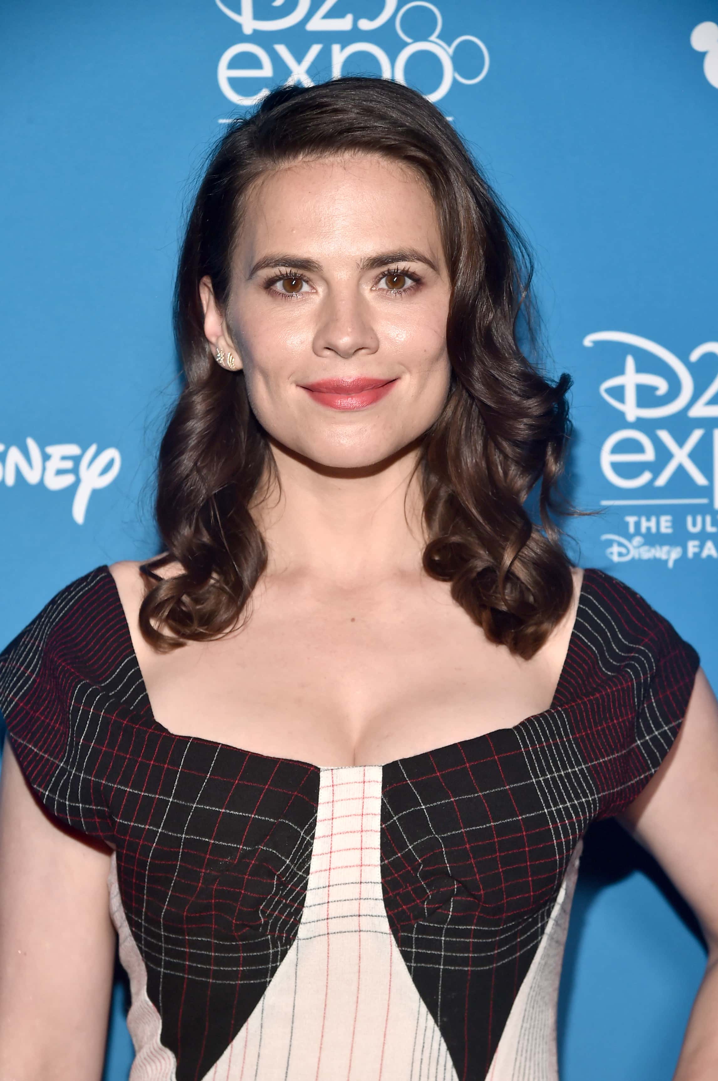 ANAHEIM, CALIFORNIA - AUGUST 23: Hayley Atwell of 'What If...?' took part today in the Disney+ Showc