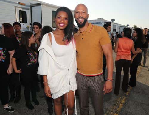 Jennifer Hudson and Common pose during the XQ Super School Live, presented by EIF, at Barker Hangar on September 8, 2017 in Santa California.