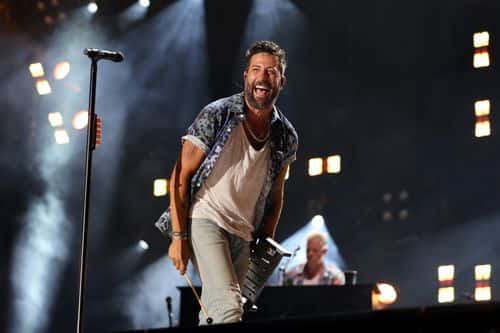 Matthew Ramsey of Old Dominion performs during day 4 of CMA Fest 2022 at Nissan Stadium on June 12, 2022 in Nashville, Tennessee.