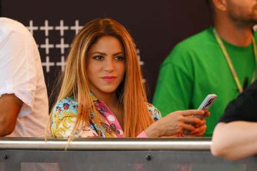 Shakira watches the action during the F1 Grand Prix of Spain at Circuit de Barcelona-Catalunya on June 04, 2023 in Barcelona, Spain.
