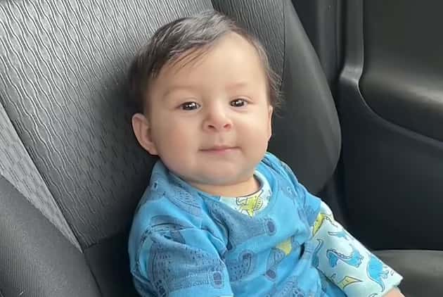 Six-month-old Cristian Uvidia was killed when a stolen car collided with his family's truck (WGN video screengrab)