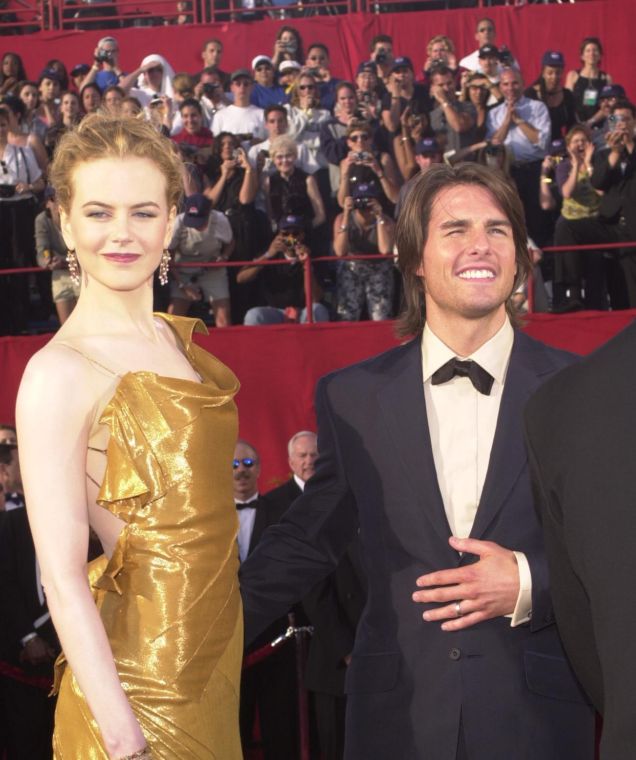 Tom Cruise and Nicole Kidman arrive at the 72nd Annual Academy Awards on March 26, 2000, in Los Angeles, CA. Cruise and Kidman, one of the Hollywood's best-known couples, announced February 5, 2001, that they are separating after more than a decade of marriage (Source: Dan Callister/Newsmakers)